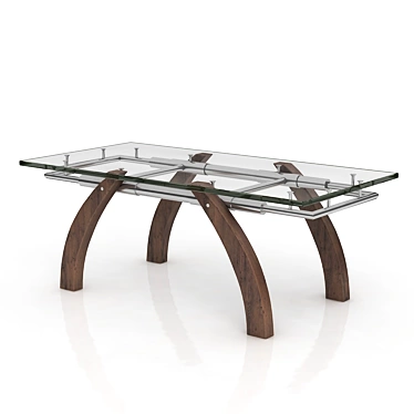Elegant Wood Dinner Table 

(Translation: Элегантный деревянный обеденный стол) 3D model image 1 