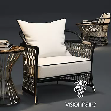 Elegant Solstice Table by Visionnaire 3D model image 1 