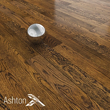 Ashton Oak Cambridge - Elegant Toned Lacquered Flooring 3D model image 1 