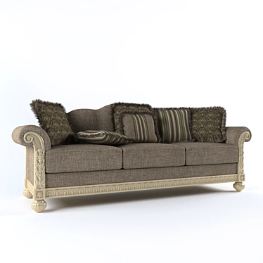 Elegant Classic Sofa 3D model image 1 