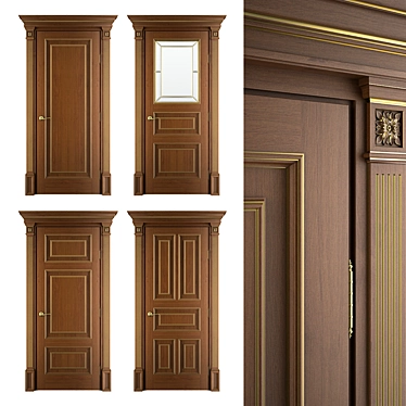 Luxury Elite 03 Solid Wood Door 3D model image 1 