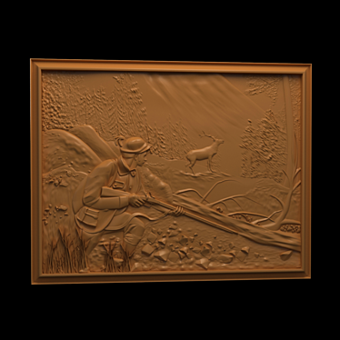 Hunter's Realm: 3D Wall Art 3D model image 1 