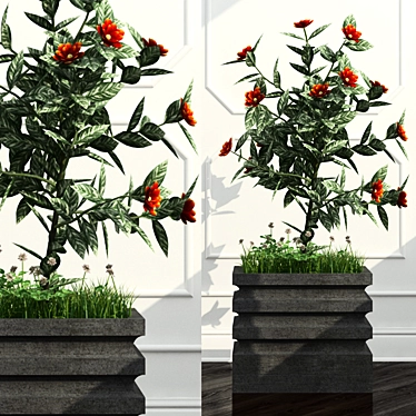 Classic Flower Pot: Guadarte 3D model image 1 