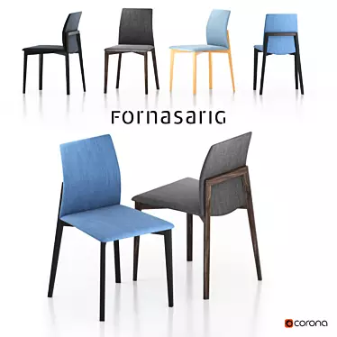 Fornasarig Gaia Chair: Classy Comfort in Compact Design 3D model image 1 