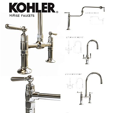 Elevate Your Space: Kohler Hirise Faucet 3D model image 1 