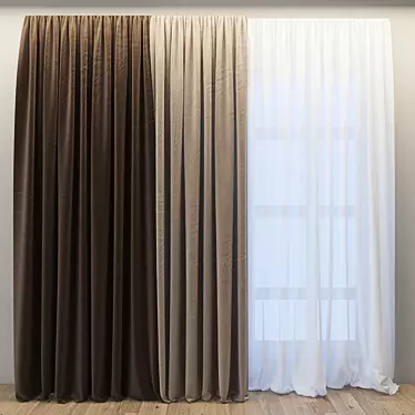 Elegant Curtain | 3D Model 3D model image 1 