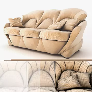 Elegant Classic Sofa 3D model image 1 