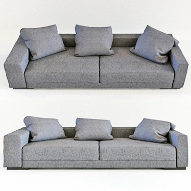 Modern Style Sofa with Pillows 3D model image 1 