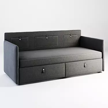 Elegant French Bed - GRAMERCY HOME 3D model image 1 