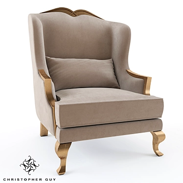 Gold Leaf Armchair / Christopher Guy 3D model image 1 