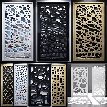 Decorative Panel Set - Elegant Design 3D model image 1 