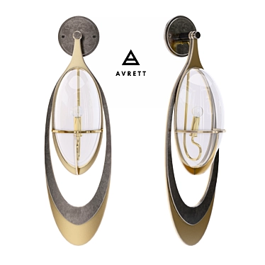 Elegant Kronos Sconce: Small 3D model image 1 