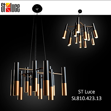 Elegant 13-Light ST Luce Chandelier 3D model image 1 
