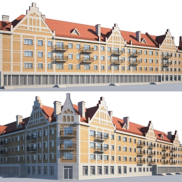 Renovated Low-Rise Corner Building 3D model image 1 