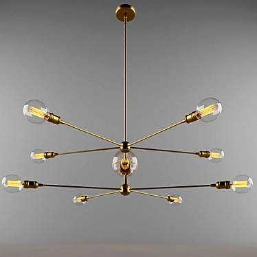 Elegant Napoleon Chandelier 3D model image 1 