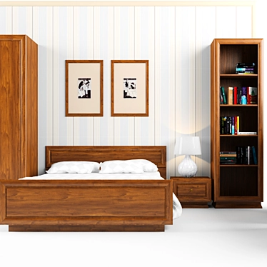 Title: Largo Classic Bedroom Set 3D model image 1 