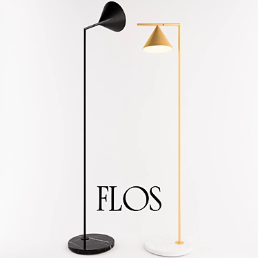 Adjustable Direct Light Floor Lamp 3D model image 1 