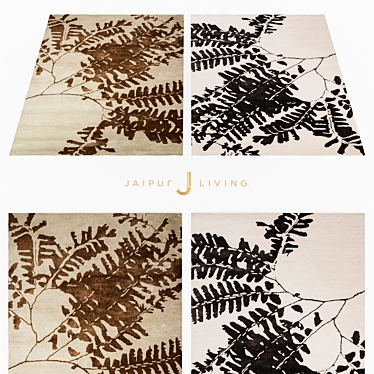 Ethereal Jaipur Shadow Rug 3D model image 1 