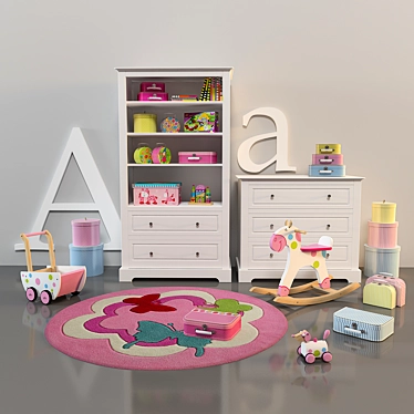 Whimsical Girl-Room Décor Set 3D model image 1 