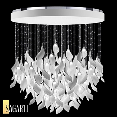 Sagarti Espira Chandelier with Swarovski Crystals 3D model image 1 