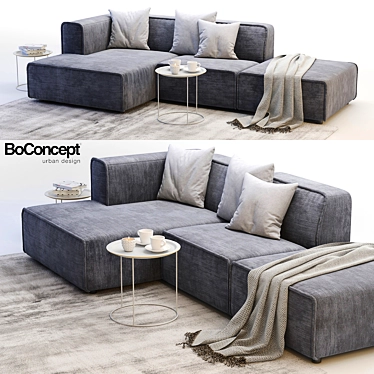 BoConcept Carmo3: Stylish Corner Sofa with Accessories 3D model image 1 