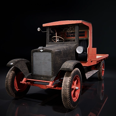 Vintage International Truck 1920 3D model image 1 