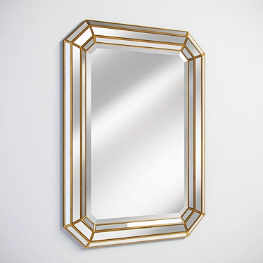 Elegant Corner Mirror - Gramercy Home 3D model image 1 