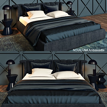 Elegant Ambassador Bed Set 3D model image 1 