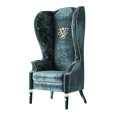 Visionnaire Cop. Beige Alice High-Back Chair 3D model image 1 