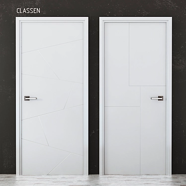 Classen Linea B: Modern Doors in 2022x818mm Size 3D model image 1 