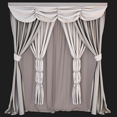 Elegant Drapes for Divine Interiors 3D model image 1 