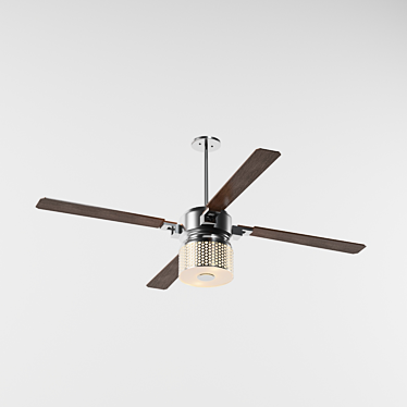 3Dmax Vray Fan with Light 3D model image 1 