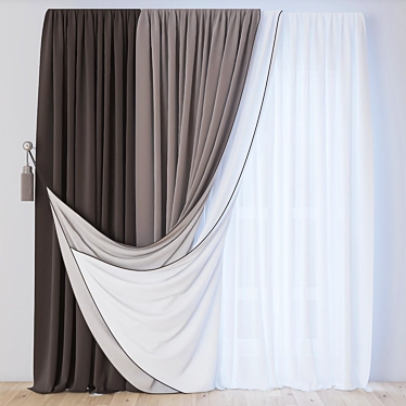 Luxury V-Ray Curtain_14: 3Ds Max 2011, FBX 3D model image 1 