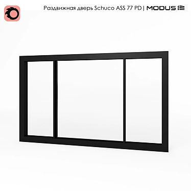 ModusHome Sliding Door PD 2B - Stylish Design and Maximum Flexibility 3D model image 1 