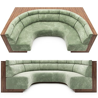 Luxury Custom Banquette Seating 3D model image 1 