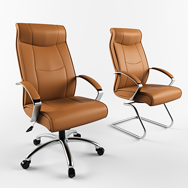 Sleek Aluminium Floria Office Chair 3D model image 1 