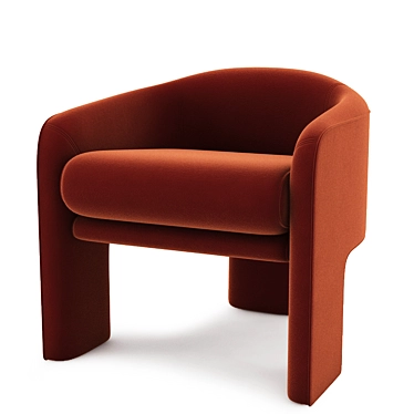 Reviving Mid-Century Style: Vladimir Kagan Lounge Chair 3D model image 1 