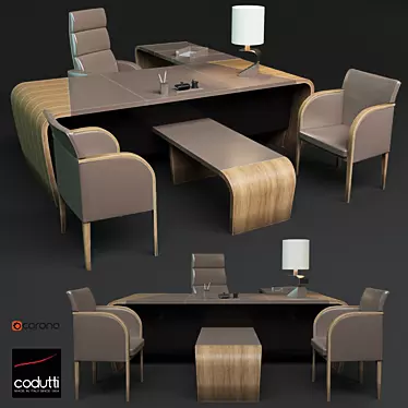 Italian Codutti Minos Office Set: Realistic 3D Model 3D model image 1 