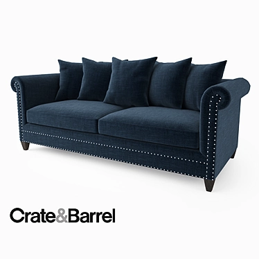 Sleek Durham Sofa: Modern Comfort 3D model image 1 