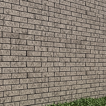 Corona Stone Wall Set 2: 4K Textures + Material 3D model image 1 