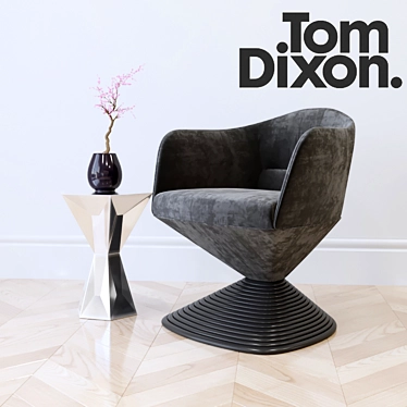 Tom Dixon Chair/Table Set: A Versatile & Stylish Addition to Any Space 3D model image 1 
