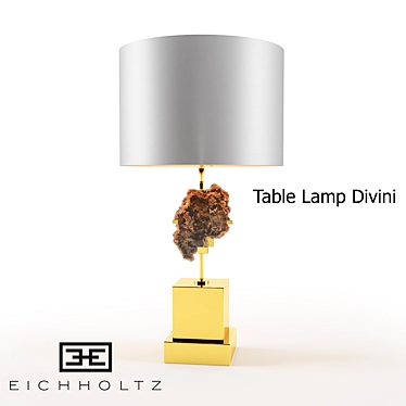 Elegant Gold Table Lamp 3D model image 1 