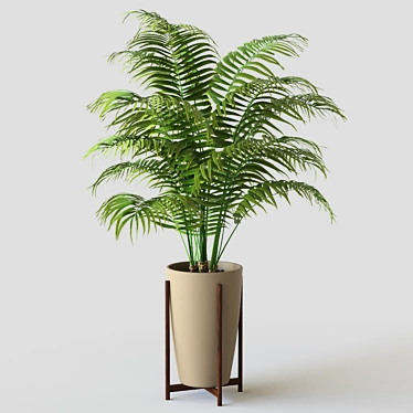 Tropical Palm: Green Elegance in Pot 3D model image 1 