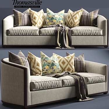 Elegant Arrabel Sofa by Thomasville 3D model image 1 