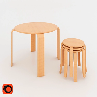 Skandi table and stool