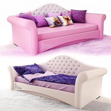 Elevate your sleep: Rapunzel Lux Bed 3D model image 1 