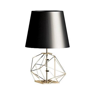 Gilded Elegance: Golden Table Lamp 3D model image 1 