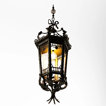 Elegant Venetian Light Fixture 3D model image 1 