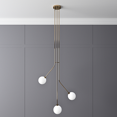 Usona Metal Pendant Lamp 3D model image 1 