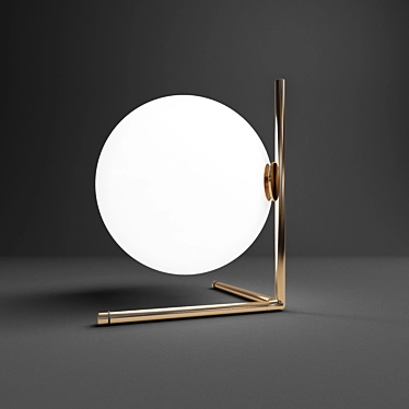 Flos IC Brushed Brass Table Light 3D model image 1 